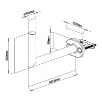 Stell SHO 1124 Wall Mount Antenna 35cm Maximum weight capacity 45kg