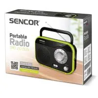 Portable Analog Radio AM/FM 1W RMS Sencor SRD 210 BGN Black/Green