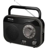 Portable Analog Radio AM/FM 1W RMS Sencor SRD 210 B Black