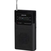 Portable Analog AM/FM Pocket Radio 3.5mm 3AAA Sencor SRD 1100 B Black