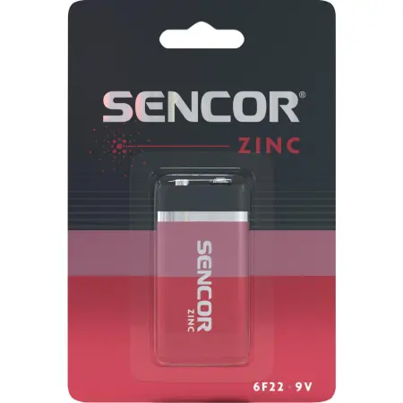 Battery Sencor SBA 6F22 Zinc-Carbon 9V