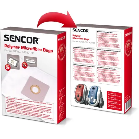 Disposable Bags Sencor for Sencor Vacuum Cleaner SVC 821 5pcs + 2 filters