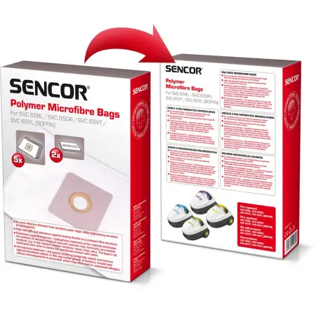 Disposable Bags Sencor SVCX 0152 for Sencor Vacuum Cleaner SVC 65 5pcs + 2 filters