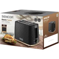 Toaster 930W 3D Pattern Design Sencor STS 7201BK Black