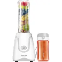 Blender Smoothie Maker Sencor SBL 2210WH 500W with Titanium Blades and Two Bottles 600ml and 300ml White