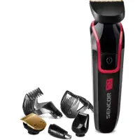 Rechargeable Hair Clipper & Trimmer with 4 Heads Sencor SHP 6201RD Red