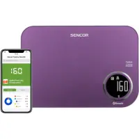 Kitchen Scale 5Kg Sencor SKS 7070GG LCD Screen and Bluetooth Connectivity to Mobile App Purple