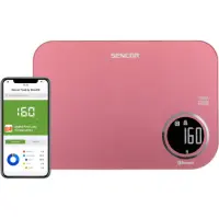 Kitchen Scale 5Kg Sencor SKS 7074RD LCD Screen and Bluetooth Connectivity to Mobile App Red