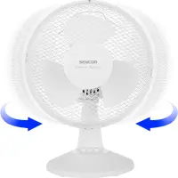 Table Fan Diameter 23cm Sencor SFE 2310WH White