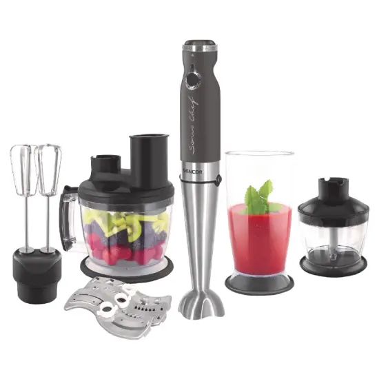 Sencor Hand Blender 9 in 1 with Stainless Steel Stick 1200W SHB 5501CH-EUE3 Grey