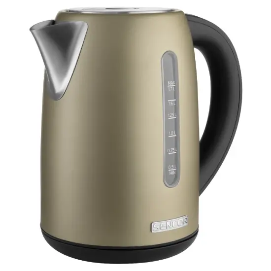 Electric Kettle 1.7lt with Temperature Selection 2150W Stainless Steel Sencor SWK 7707CH Champagne