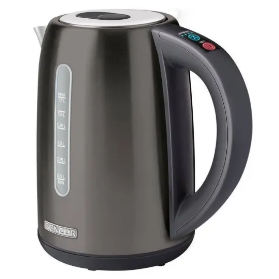 Electric Kettle 1.7lt with Temperature Selection 2150W Stainless Steel Sencor SWK 7708BK Black