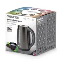 Electric Kettle 1.7lt with Temperature Selection 2150W Stainless Steel Sencor SWK 7708BK Black