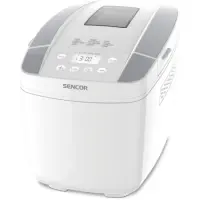 Bread maker with LCD screen and 2 kneading hooks Sencor SBR 0770WH White