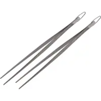 Set of Stainless Steel Kitchen Tongs 2pcs 30cm BBQ Lamart LT5028 Silver