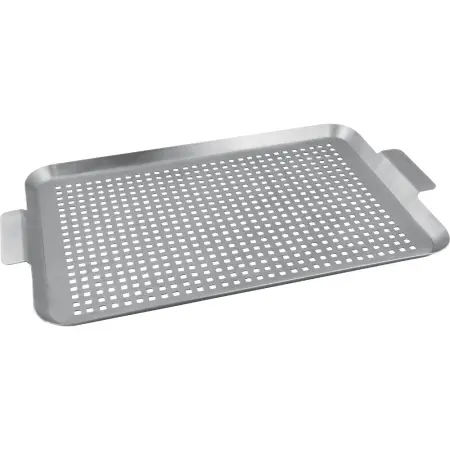 Stainless Steel Grill Plate 40x26cm BBQ Lamart LT5036 Silver