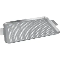 Stainless Steel Grill Plate 40x26cm BBQ Lamart LT5036 Silver