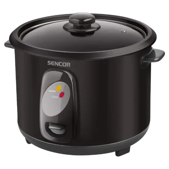 Electric Rice Steamer 1lt Stainless Steel Sencor SRM 1001BK Black