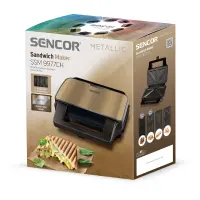 Toaster with 4 Detachable Plates CoolTouch Sencor SSM 9977CH Gold