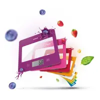 Kitchen Scale 5Kg LCD Screen UltraSlim Glass Sencor SKS 5035VT Purple