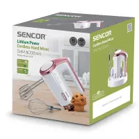 Rechargeable Hand Mixer Sencor SHM 9000WH White/Pink