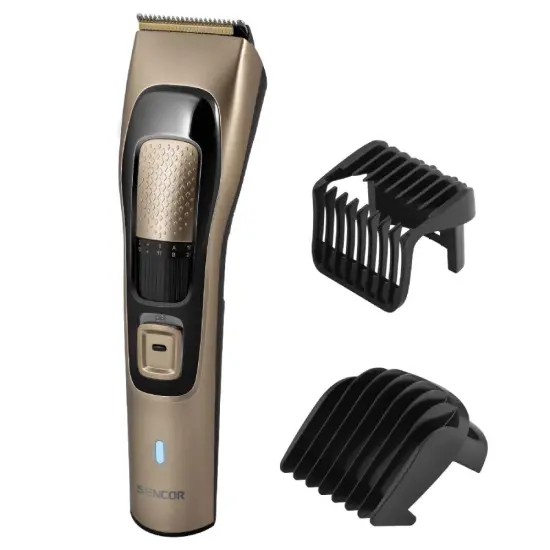 Sencor SHP 5207CH Silent Operation Hair Clipper with 2 Attachments Gold