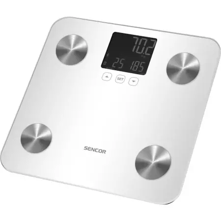 Bathroom Scale with Biometric Measurements and 12 Memories Sencor SBS 6025WH White