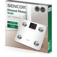 Bathroom Scale with Biometric Measurements and 12 Memories Sencor SBS 6025WH White