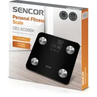 Bathroom Scale with Biometric Measurements and 12 Memories Sencor SBS 6026BK Black