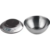 5kg Kitchen Scale with 2lt Capacity Bucket from Stainless Steel LCD JUST Lamart LT7070 Silver