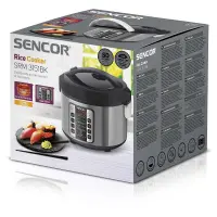 Electric Rice Cooker 2.8lt with Screen and 11 Functions Stainless Steel Sencor SRM 3151BK Silver