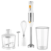 Hand Blender 4 in1 with Stainless Steel Wand 11200W Sencor SHB 6301WH White/Silver