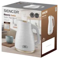 Electric Kettle 1,7lt 3D Pattern Design Sencor SWK 7500WH White