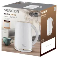 Electric Kettle 1,7lt 3D Pattern Design SWK 7200WH White