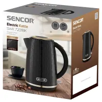 Electric Kettle 1,7lt 3D Pattern Design Sencor SWK 7201BK Black