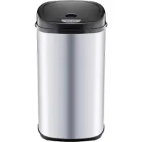 Stainless Steel Waste Bin with Photocell 42lt SENSOR Lamart LT8022 Silver/Black