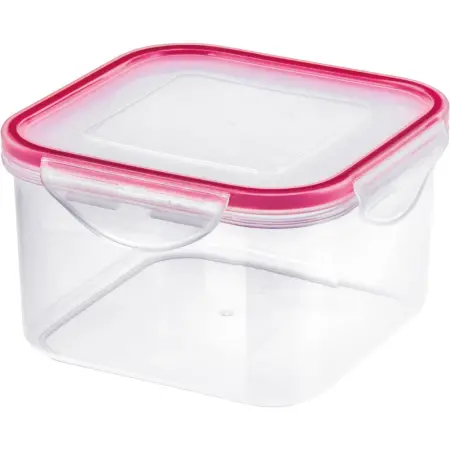 Plastic Food Container with Clip Suitable for Microwave Oven 1lt Lamart LT6005 Transparent