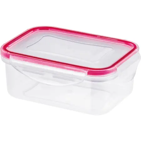 Plastic Food Container with Clip Suitable for Microwave Oven 400ml Lamart LT6006 Transparent