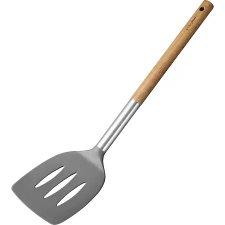 Nylon Spatula Punch with Wooden Handle 35cm Lamart LT3977 Brown/Grey