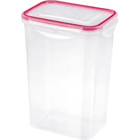 Plastic Food Container with Clip Suitable for Microwave Oven 1.3lt Lamart LT6009 Transparent