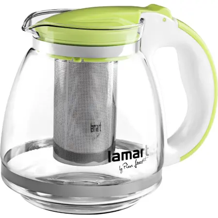 Teapot with Filter Glass 1.5lt 13cm Lamart LT7028 Transparent/Green