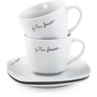 Porcelain Coffee Cup Set 190ml 2pc DINE Lamart LT9016 White