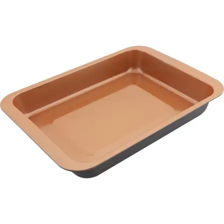 Rectangular baking pan with non-stick coating 42x29x5cm Lamart LT3095 Bronze