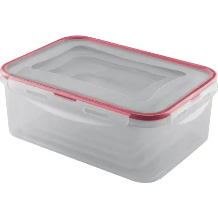 Food Container Set Plastic with Clip Suitable for Microwave Oven 4pcs Lamart LT6032 Transparent