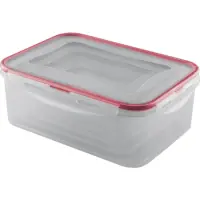 Food Container Set Plastic with Clip Suitable for Microwave Oven 4pcs Lamart LT6032 Transparent