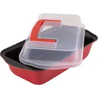 Cake Mold Rectangle with Lid 29×15×6.5cm Lamart LT3100 Black/Red