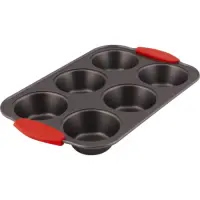 Pastry Mold for 6 Muffins Non-stick 28.5×17.8×2.5cm Lamart LT3113 Black/Red