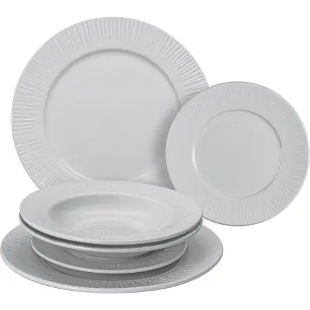 Porcelain Dinner Set 6pcs 27cm/22cm/19cm FANCY Lamart LT9080 White