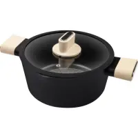 Pot POELE Non-stick Aluminum 24x11cm4.3lt Lamart LT1219 Beige