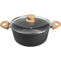 Pot NATUR Non-stick Aluminum 24cm 3.9lt Lamart LT1247 Black